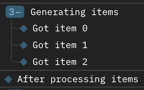 Generating items going fine